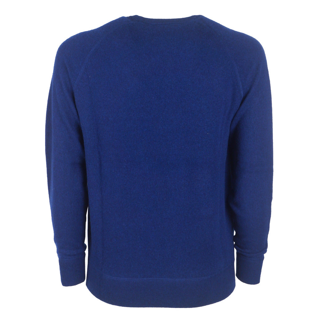 Emilio Romanelli raglan cut sweater in blue, alternate view