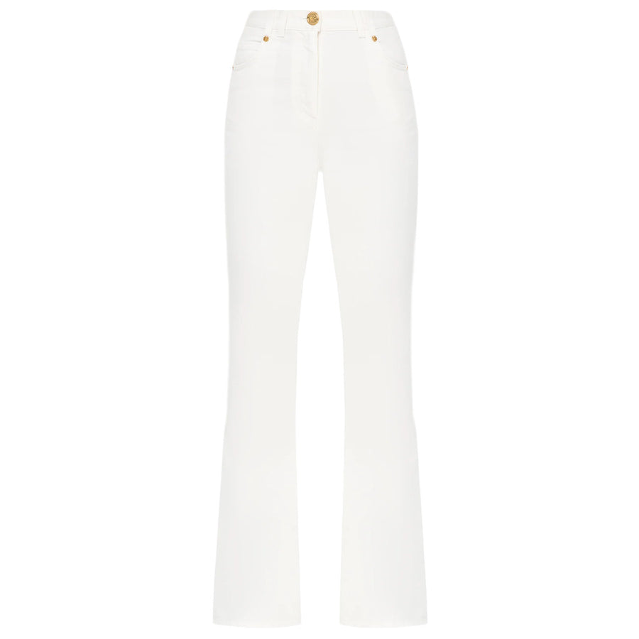 balmain - pantaloni a zampa bianchi