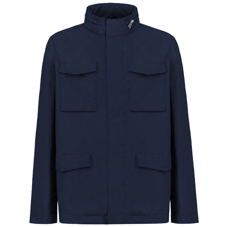 People Of Shibuya – Sensei Jacket – Navy front flat packshot with four flap pockets