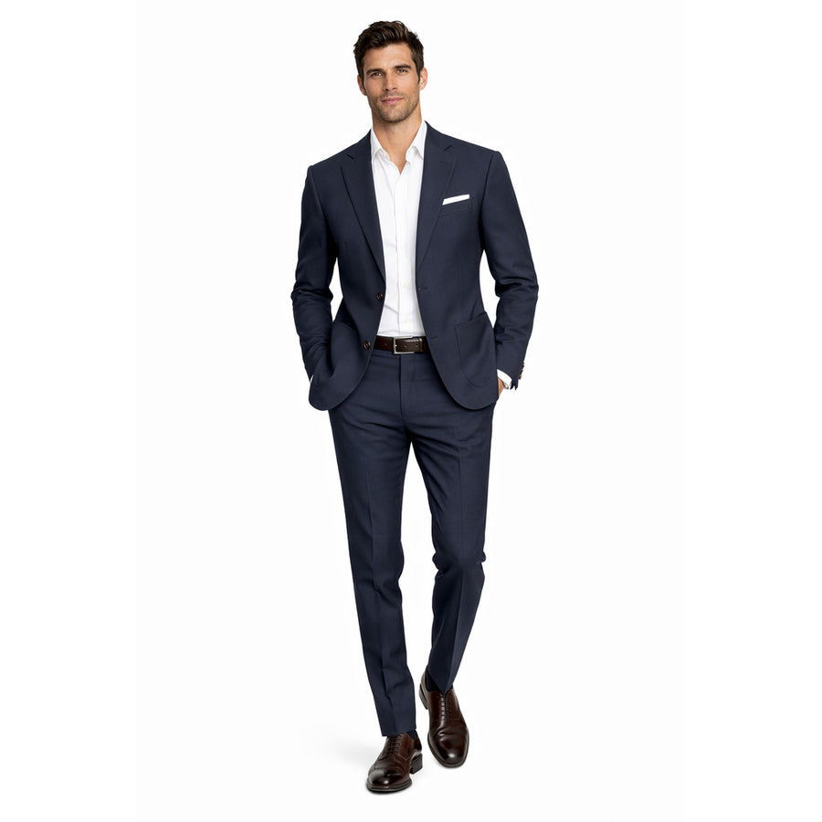 Loro Piana Tessuto Suit in Blue Virgin Wool