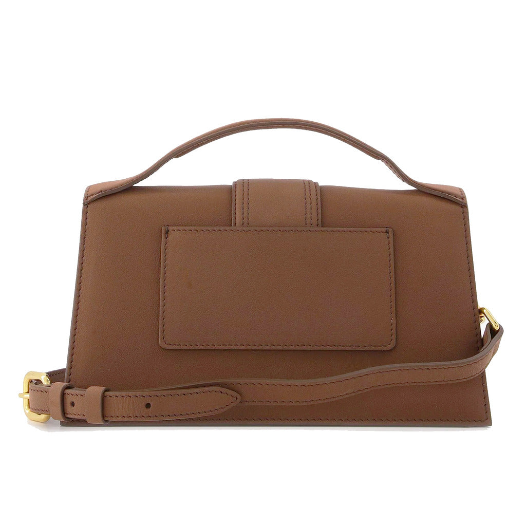 Jacquemus – Le Grand Bambino Suede Crossbody Bag – brown back view