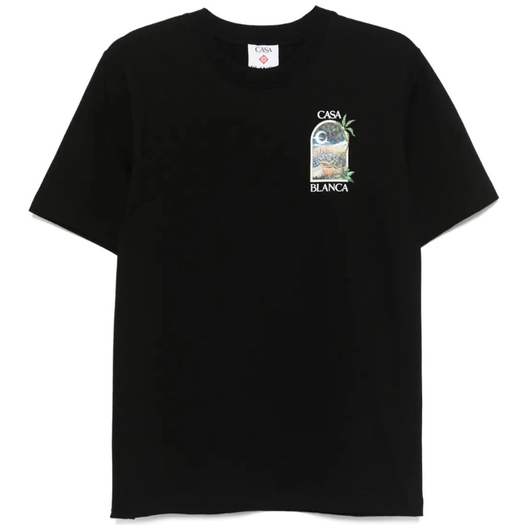 Casablanca La Night Printed T-Shirt in Black