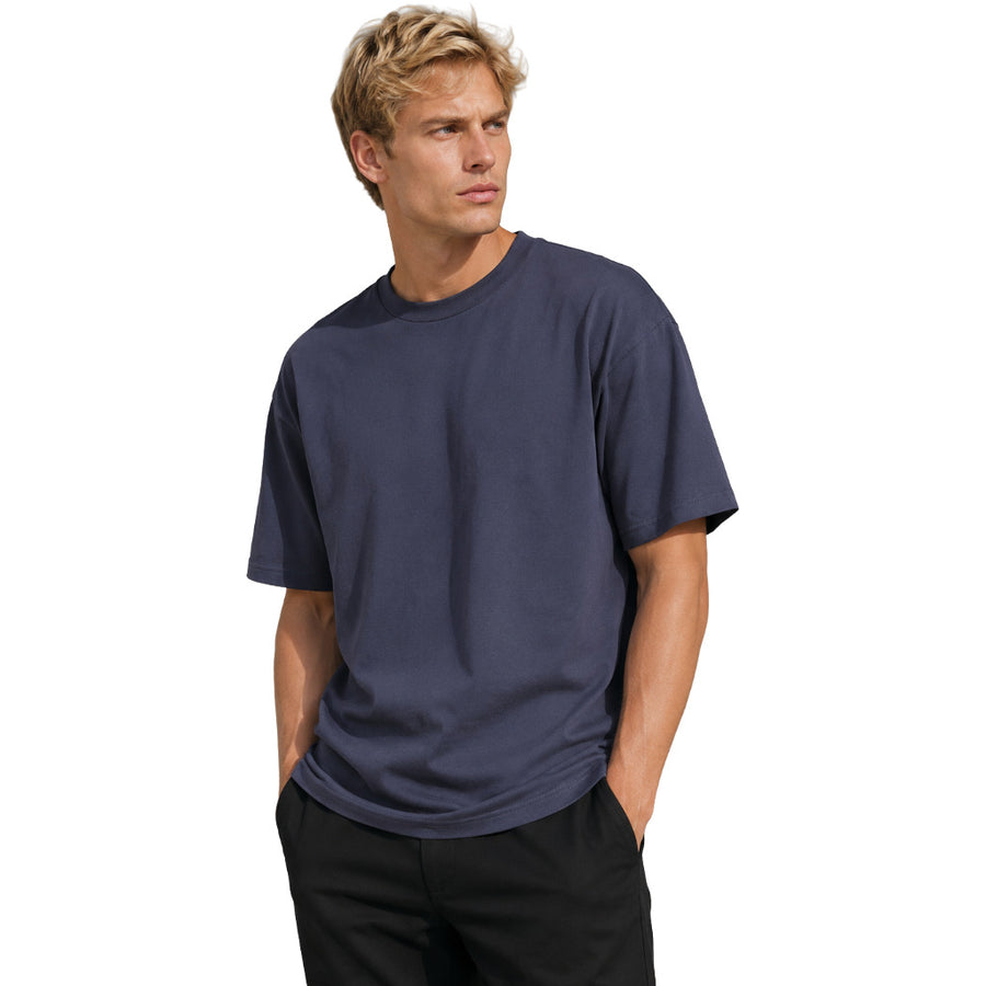 Dolce & Gabbana – blue cotton T-shirt – front view worn by a model