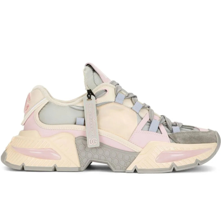 Dolce & Gabbana – beige D-Sink Airmaster sneakers – side profile on white background