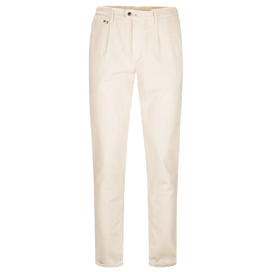 Tramarossa – Alberto Cotton Velvet Chino Pants – white full-length front packshot