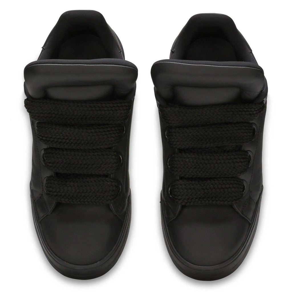Dolce & Gabbana Portofino Sneakers in Black Lambskin