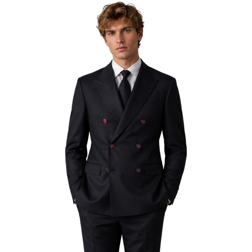 Dolce & Gabbana – blue double-breasted formal jacket – front view worn by model