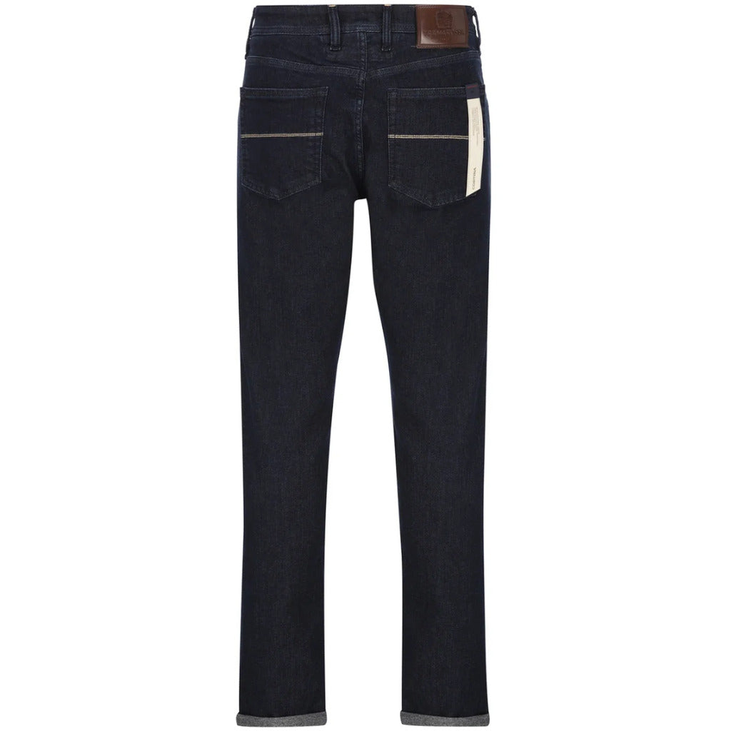 Tramarossa – Michelangelo DBSCP Cortina Jeans – back view with pockets and rolled cuffs