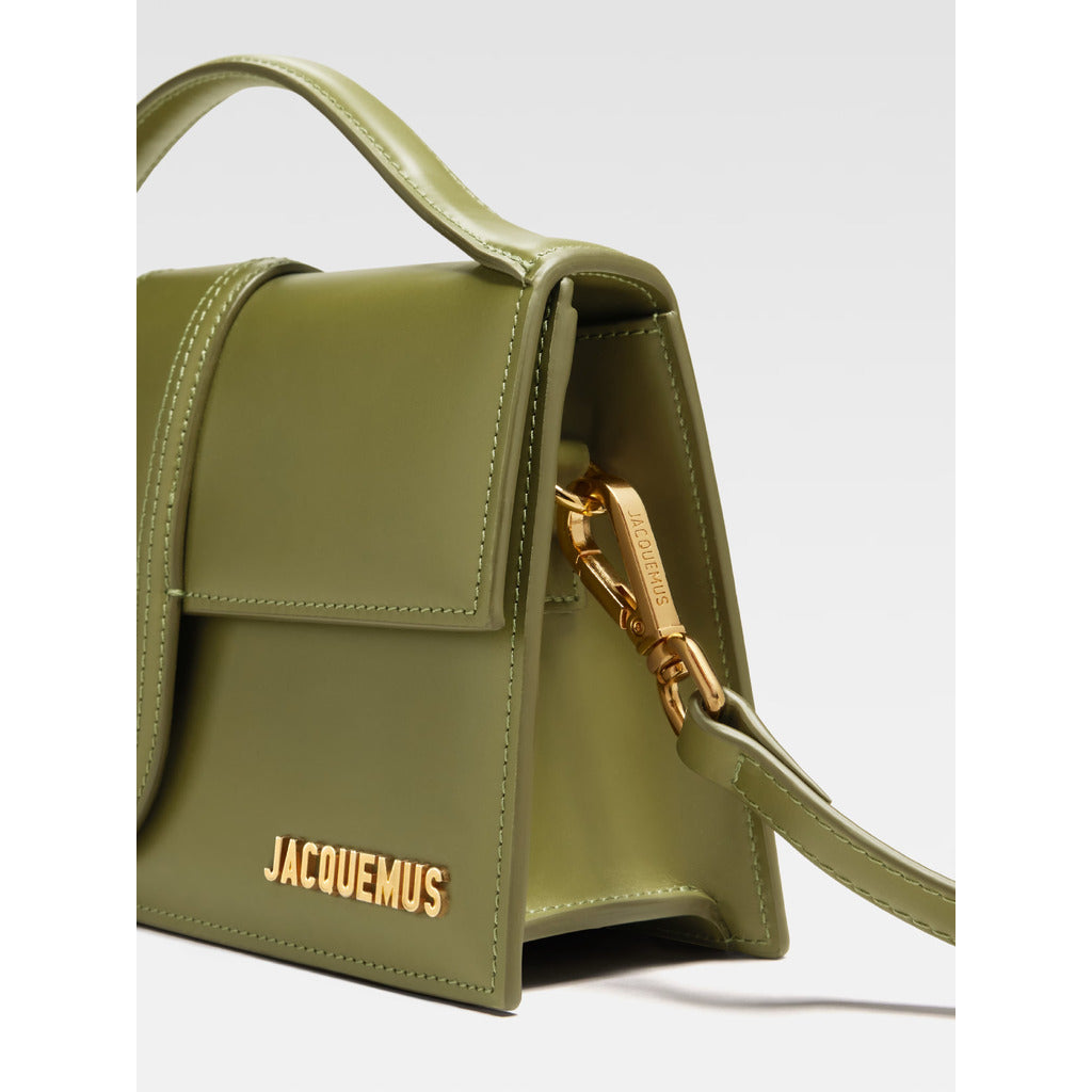 Jacquemus – Le Grand Bambino Shoulder Bag – angled side view with gold-tone clasp