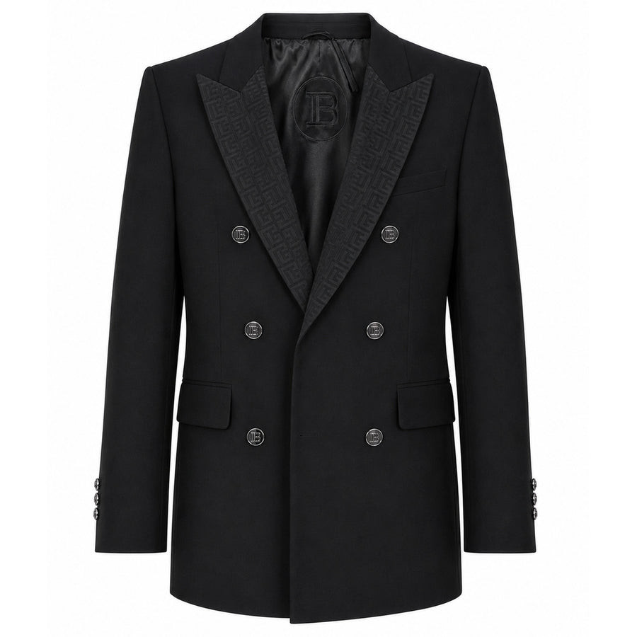 balmain - giacca doppiopetto stampa pattern