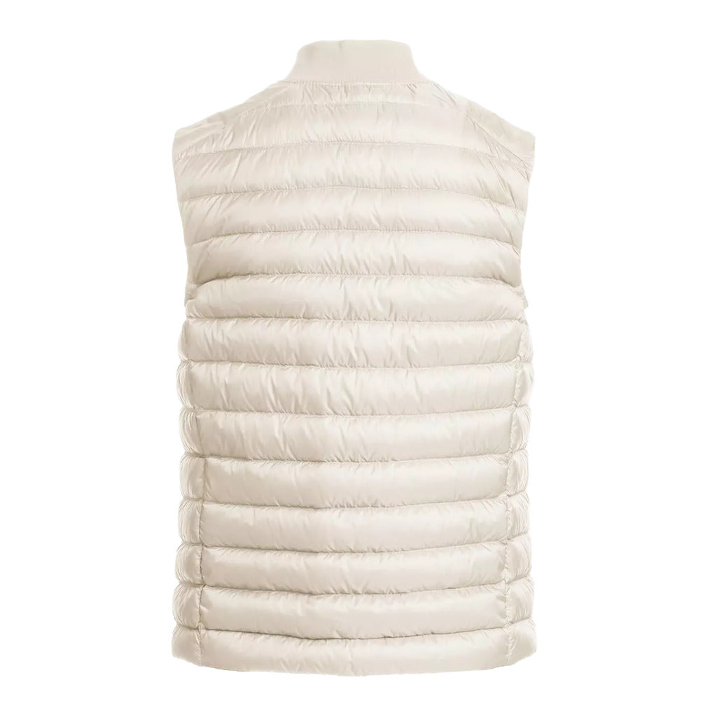 Parajumpers – Rosanna white quilted sleeveless vest – back packshot showing horizontal stitching