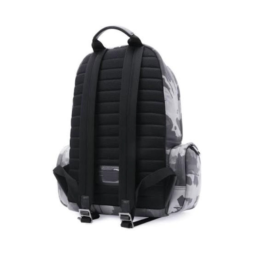 Dolce & Gabbana – Military camouflage backpack – rear view with padded black shoulder straps and top handle