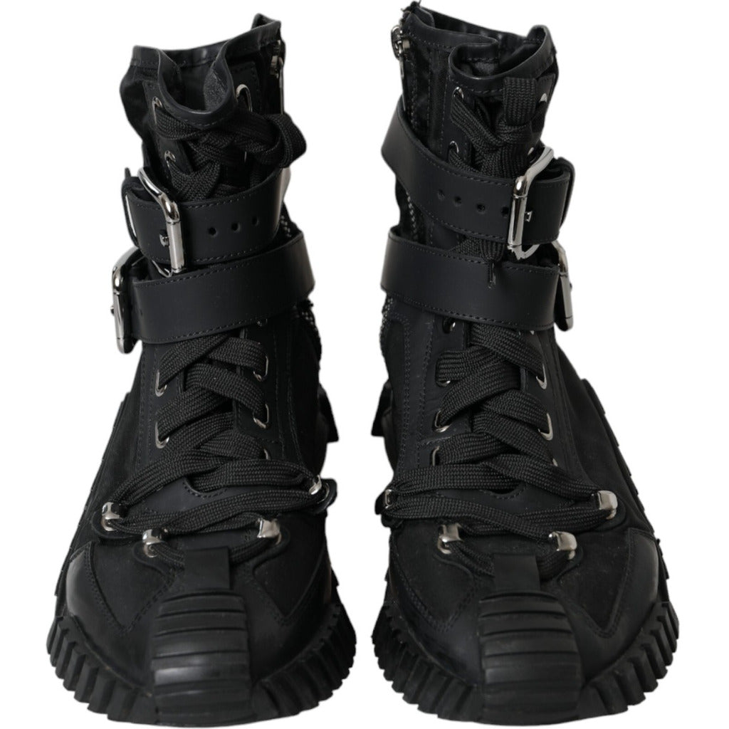 Dolce & Gabbana Nylon and Rubber High-Top Sneakers