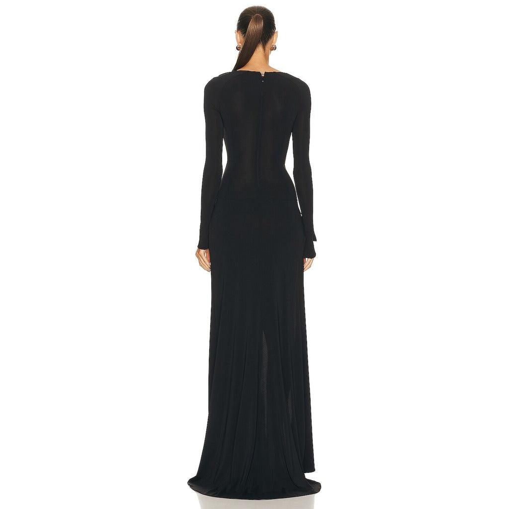 The Attico Candice Black Maxi Dress