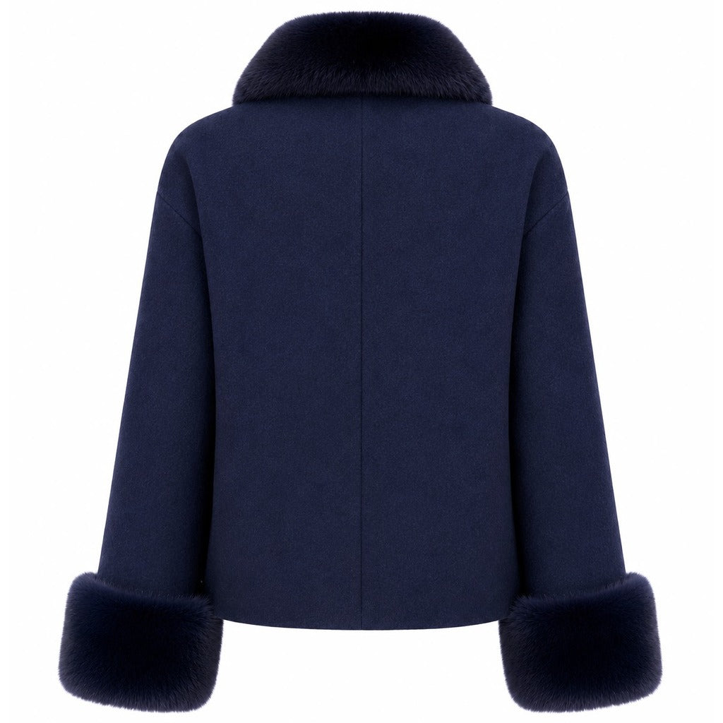 Loro Piana Capolavoro Short Coat in Blue
