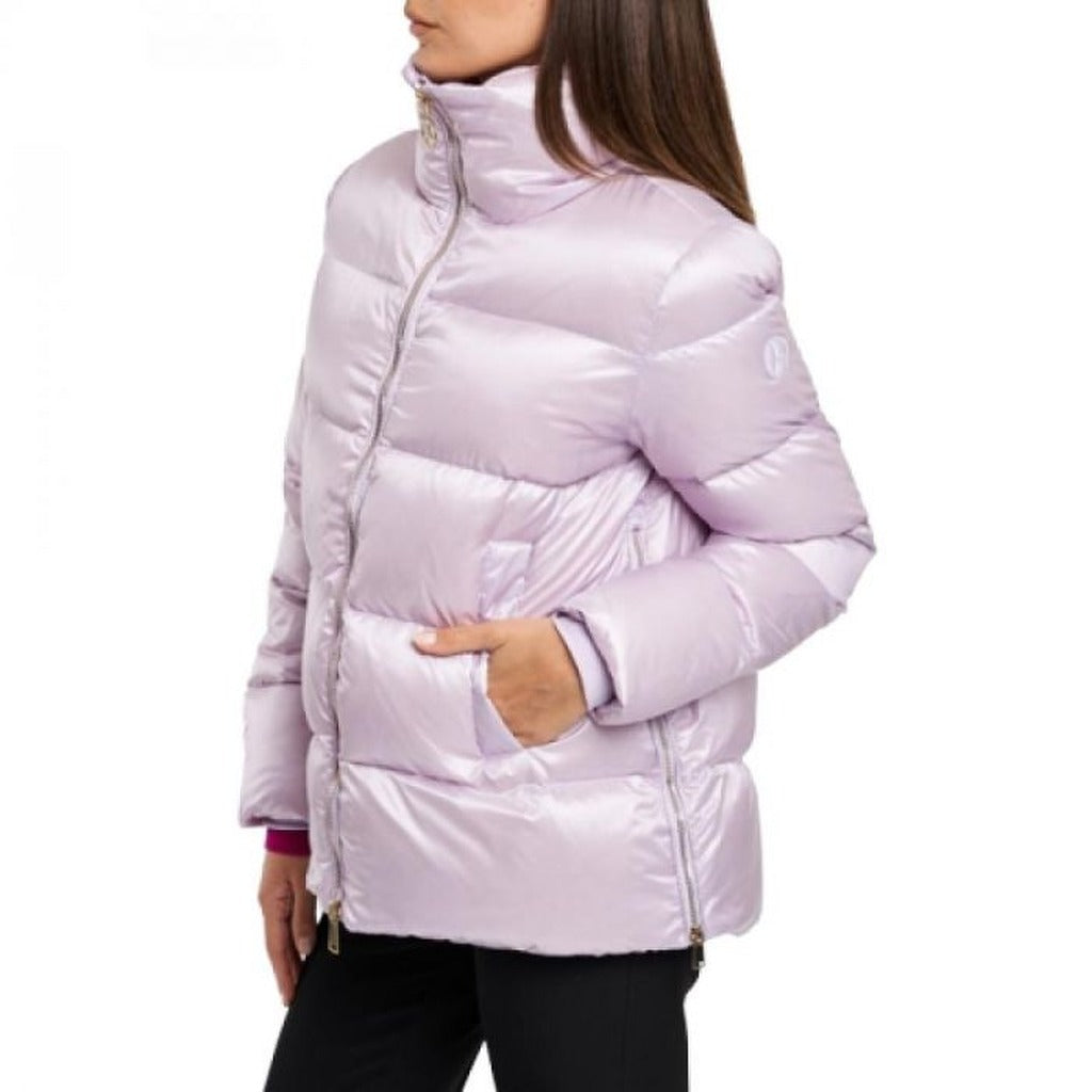 People Of Shibuya – Nujo Quilted Down Jacket – Lilac jacket shown from the side