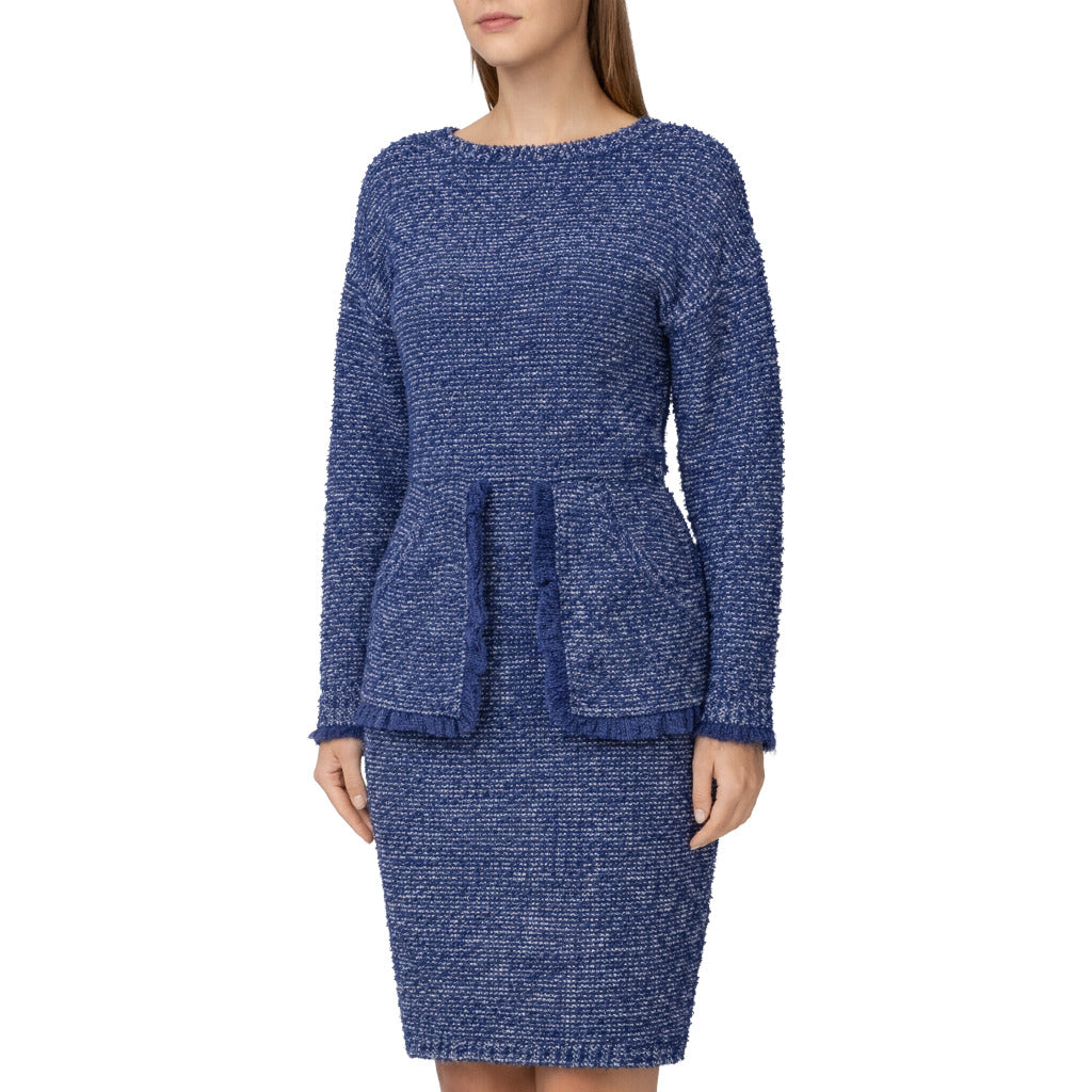 Elisabetta Franchi Dress in Smoky Blue