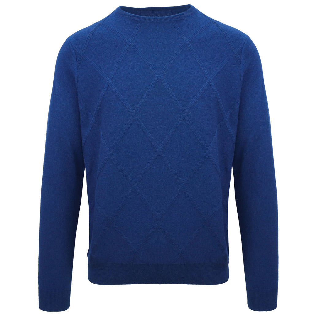 Malo – Girocollo Cashmere Crewneck Sweater – front view in blue