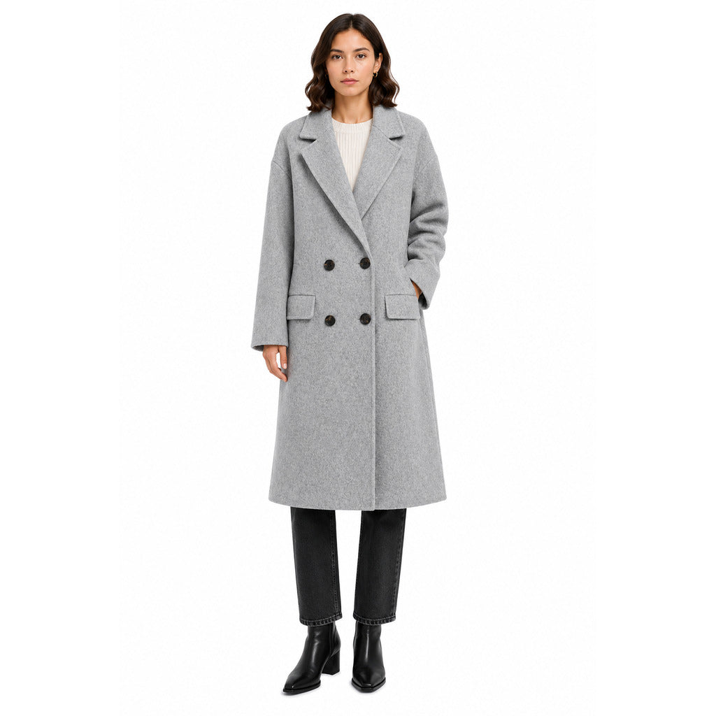 Bagutta Long Double-Breasted Wool Coat