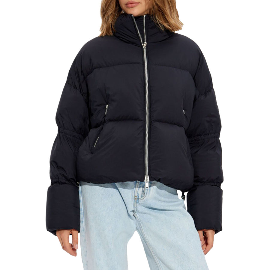 Moose Knuckles – Agate Puffer Jacket – Front view of black puffer jacket