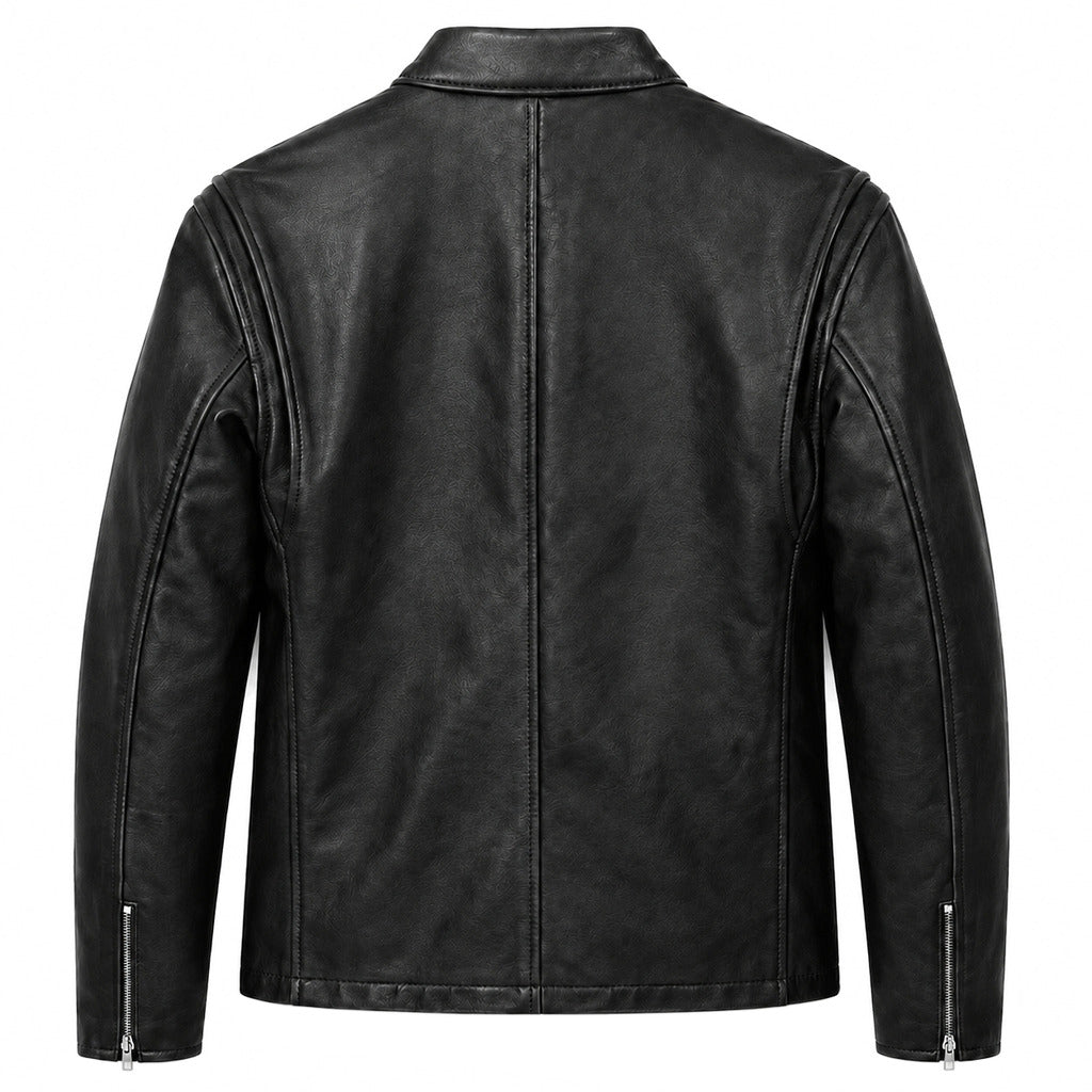 schott nyc - giacca pelle di capra marrone