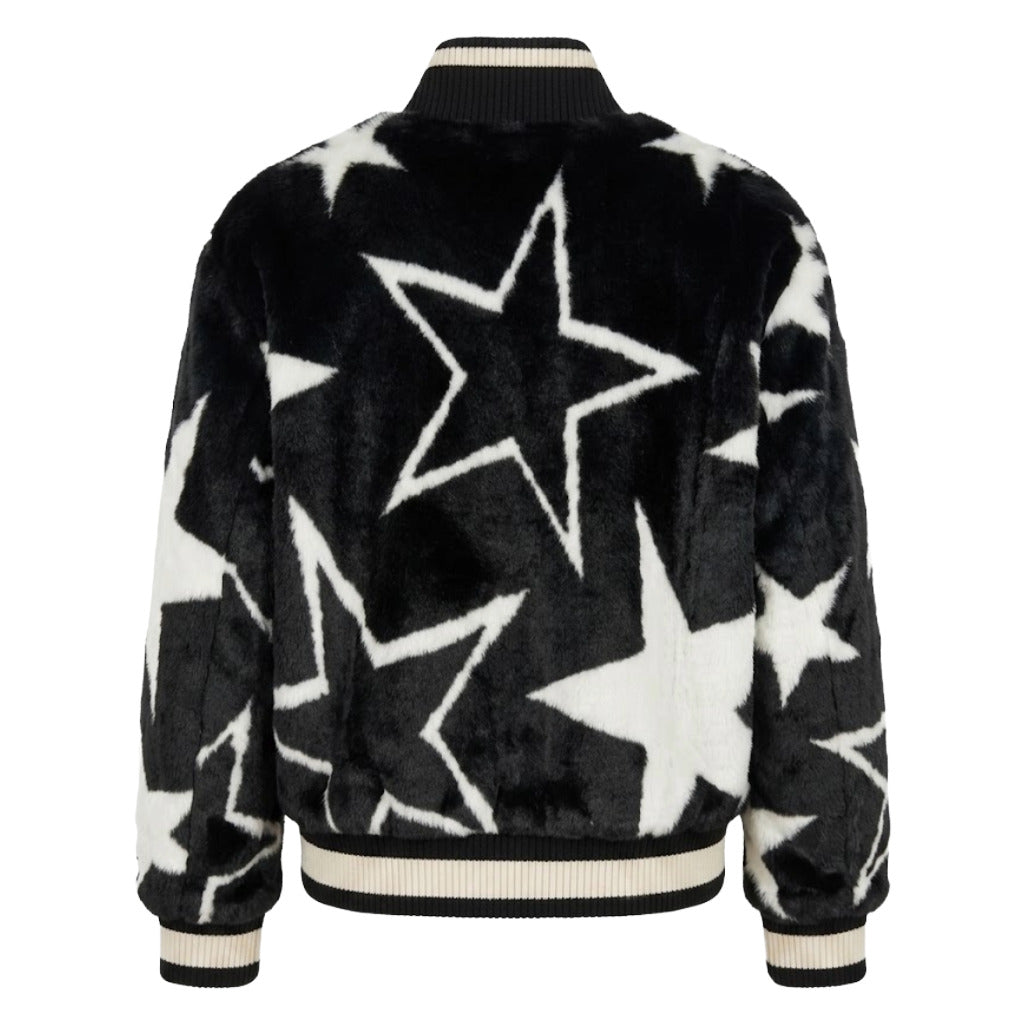 Dolce & Gabbana – Star Pattern black bomber jacket – back view with oversized star motif