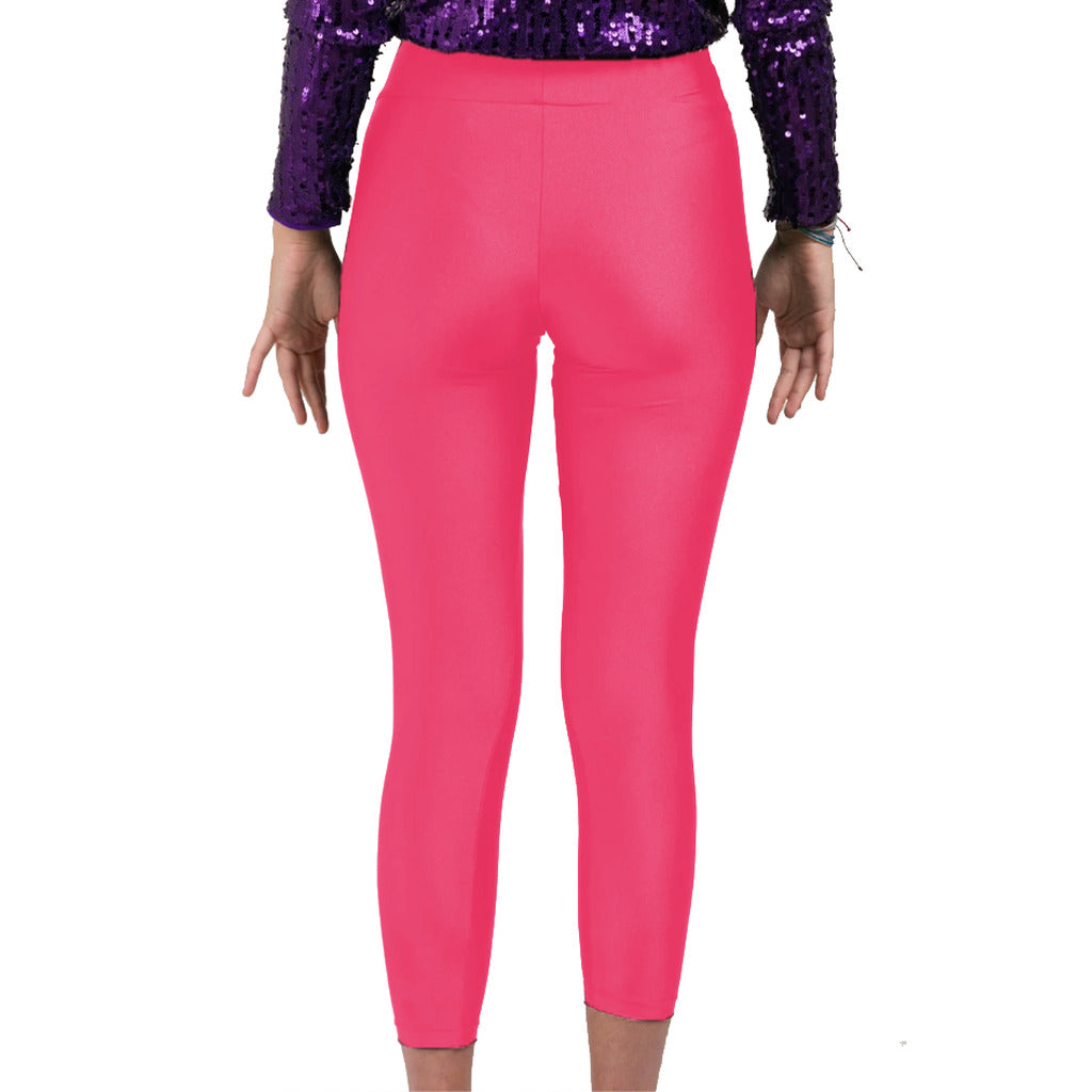 Comme Des Fuckdown – Lycra Leggings in Pink – Back view showing plain pink fabric