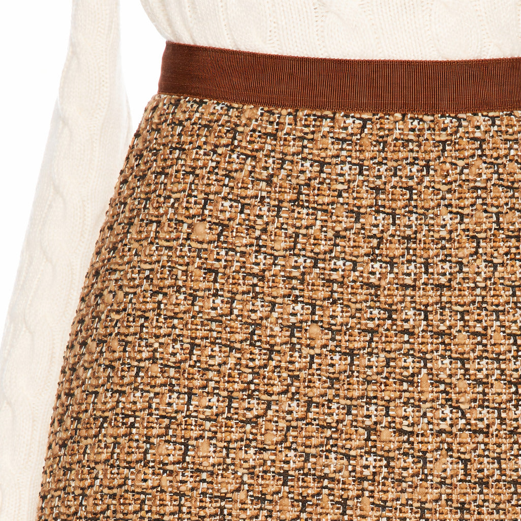 Valentino Garavani Brown Woven Skirt