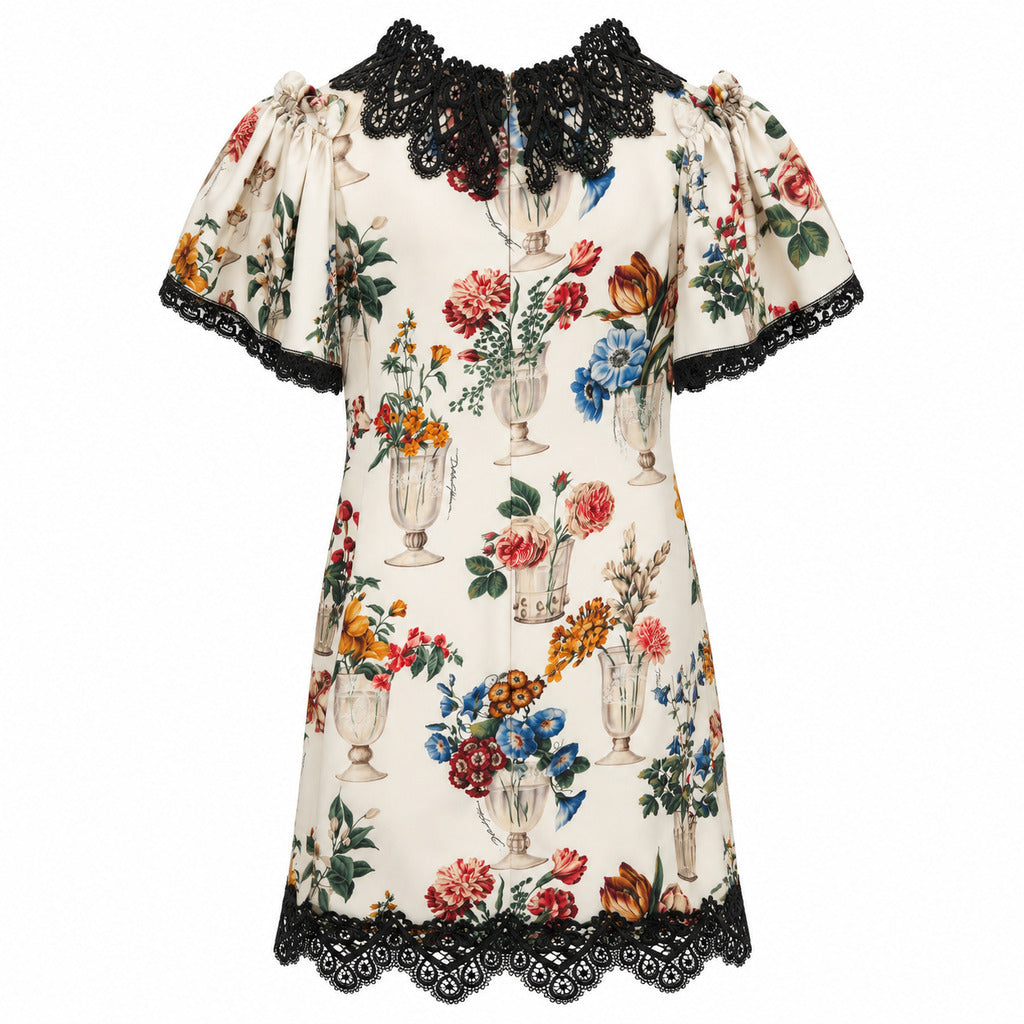 dolce & gabbana - abito bicchieri bianco