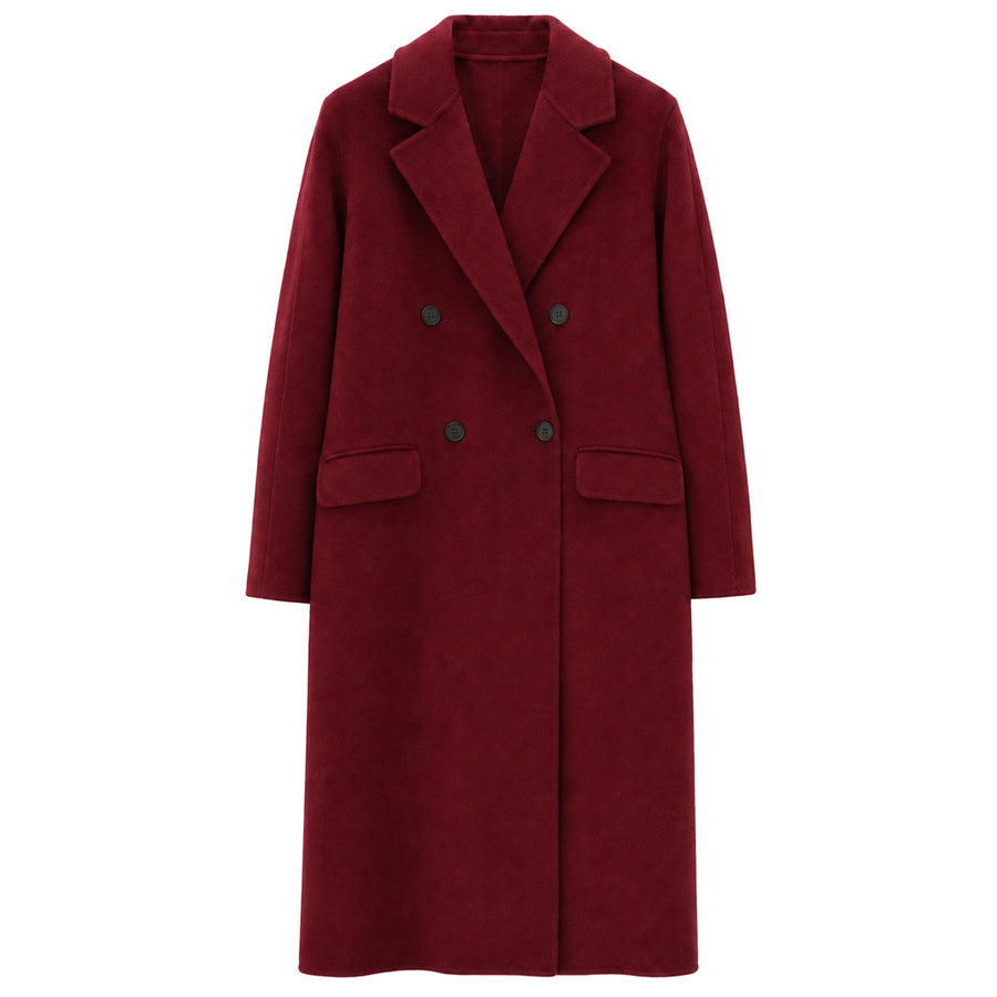 alpha studio - cappotto doppiopetto  lungo lana
