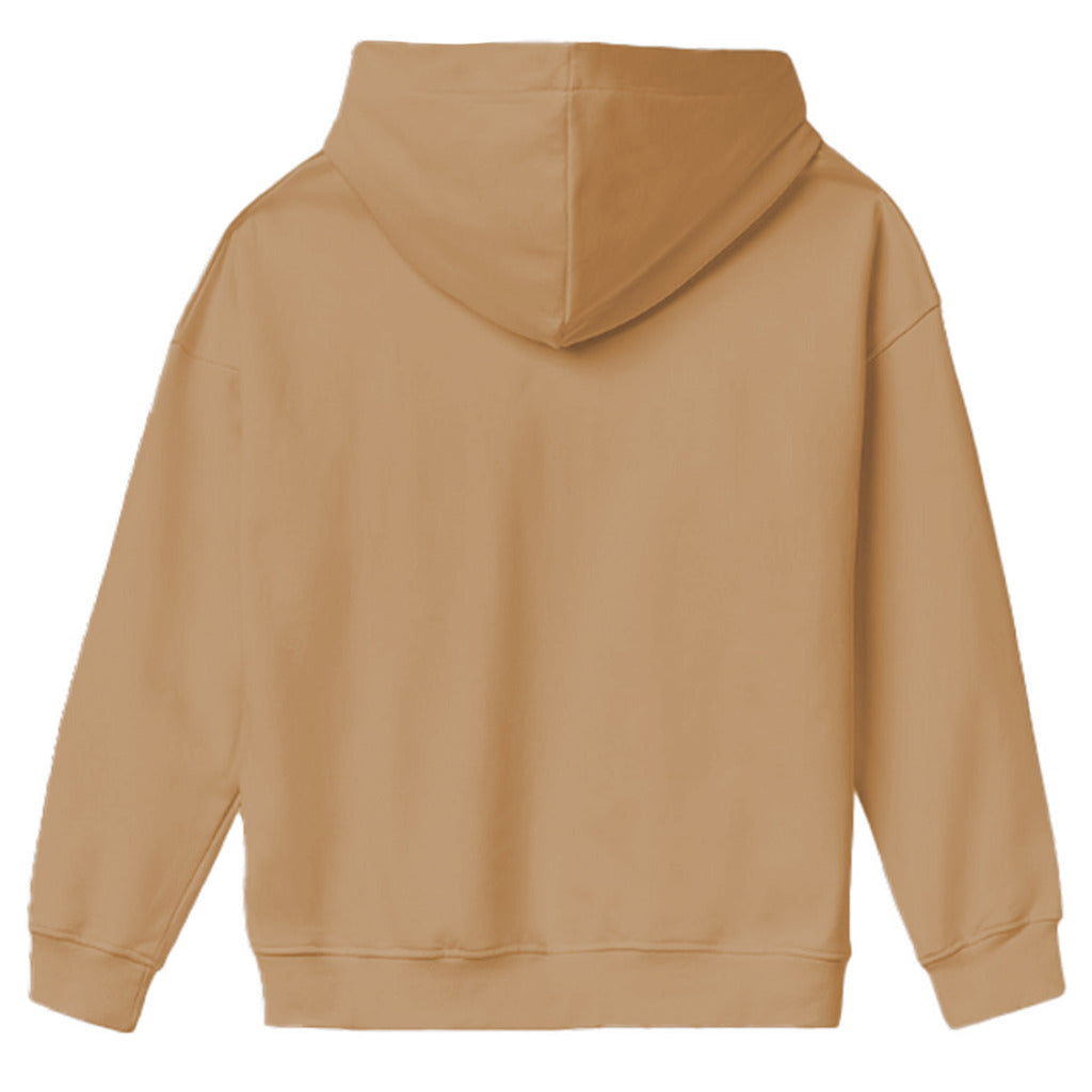 Hinnominate – Hooded Sweatshirt in Brown – Back view showing hood and plain design