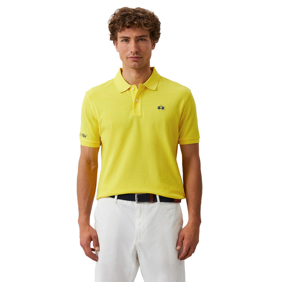 La Martina polo in yellow, main product packshot
