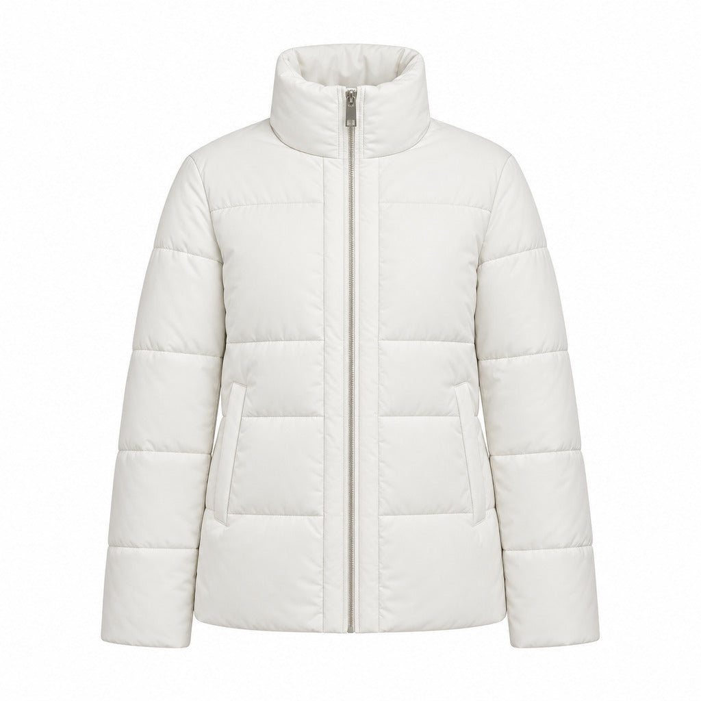 Moorer – Kilie Jacket – front view of white quilted jacket