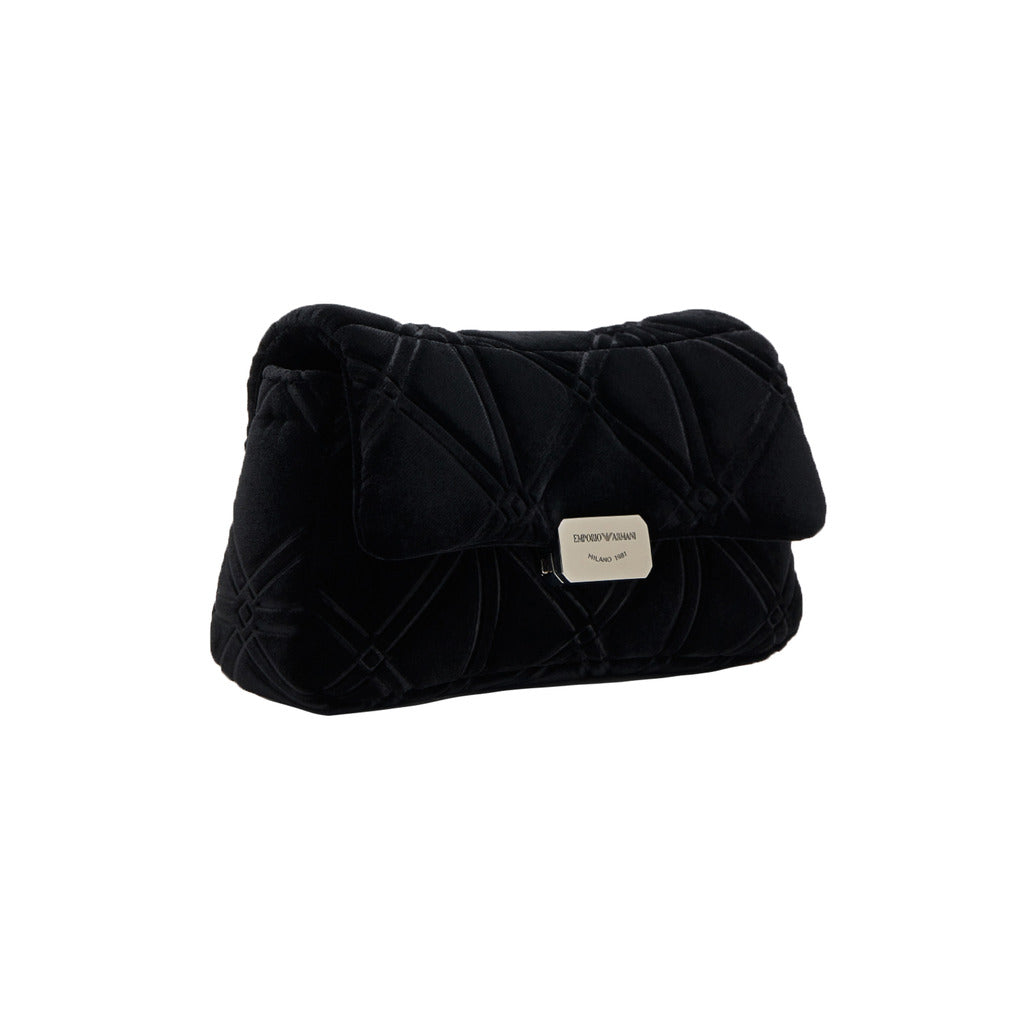 Emporio Armani Mini Shoulder Bag in Black Velvet