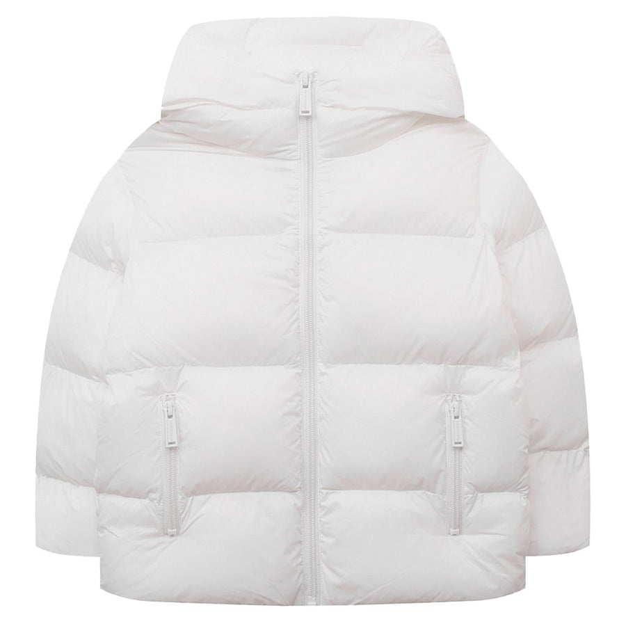 Dsquared2 – Ceresio Down Jacket – Front packshot in white with hood and zip pockets