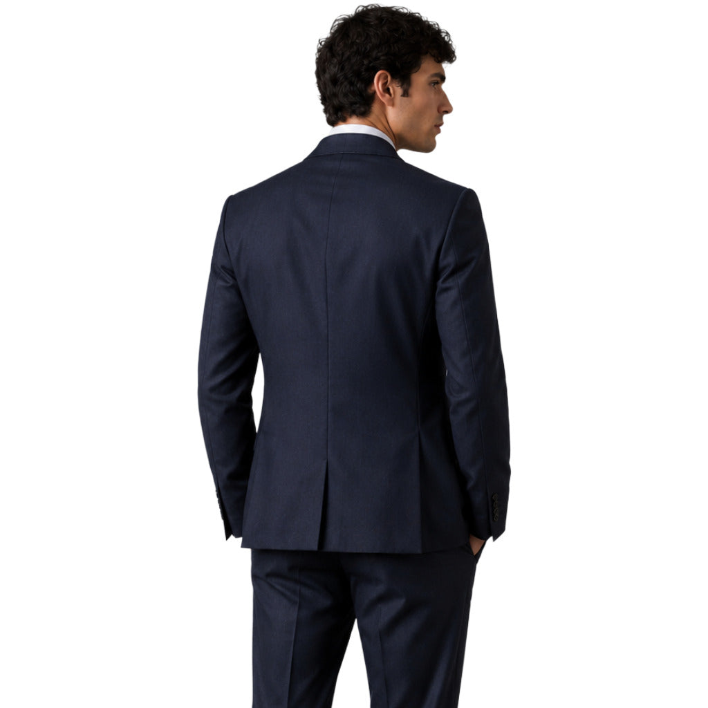Dolce & Gabbana – Sicilia blue double-breasted jacket – rear view worn by a model