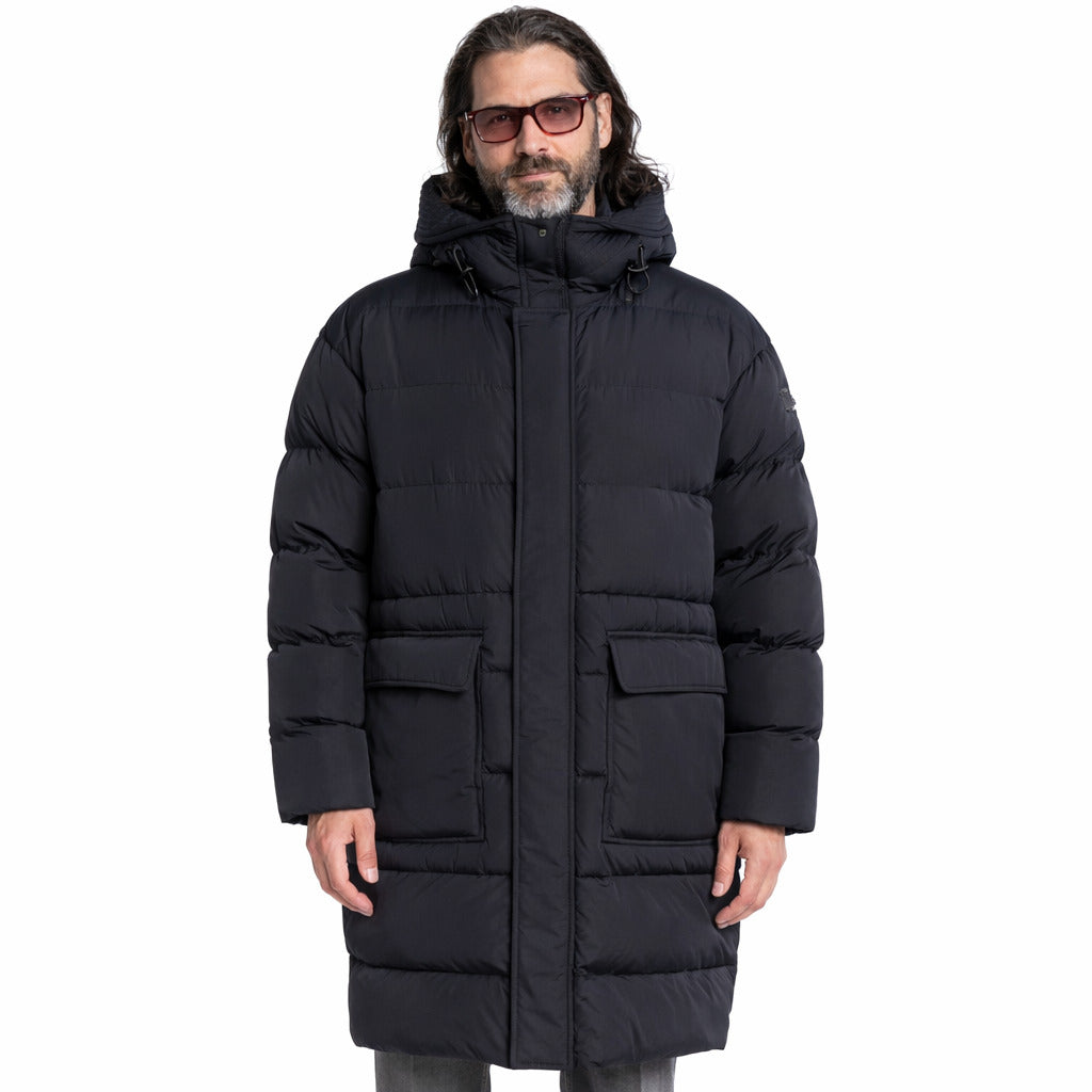 Peuterey Long Black Padded Down Jacket