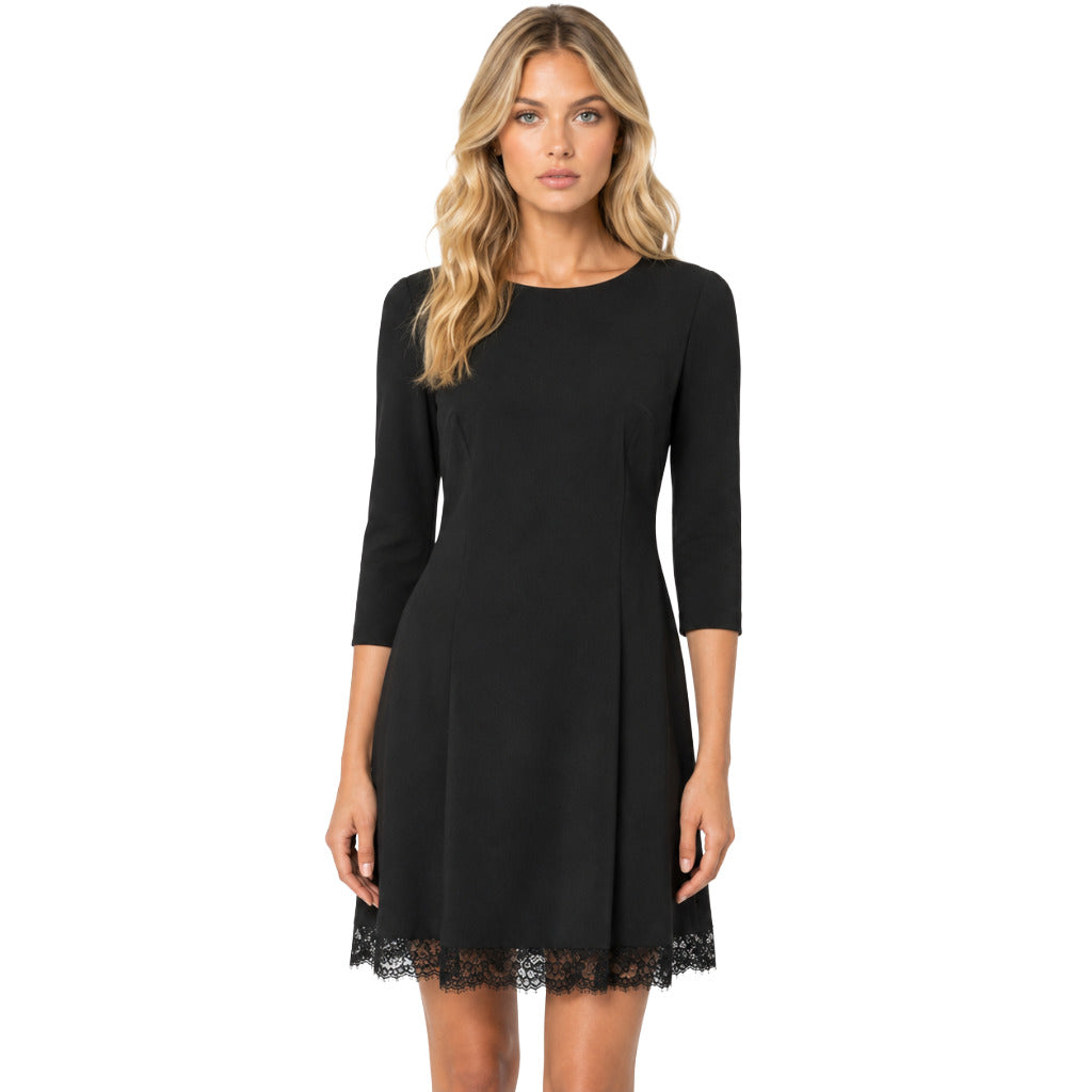 dolce & gabbana - abito a maniche lunghe con pizzo