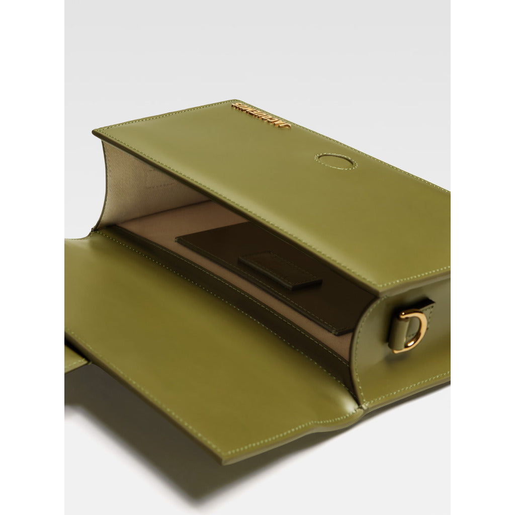Jacquemus – Le Grand Bambino Shoulder Bag – open bag showing interior and gold-tone hardware