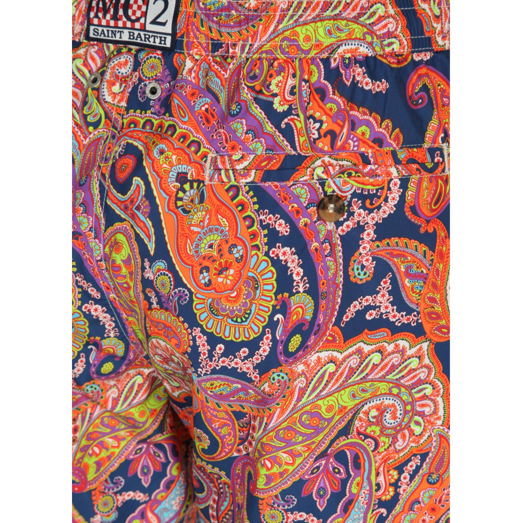 MC2 Saint Barth Lighting Paisley Draw 61 Swim Shorts in Multicolor
