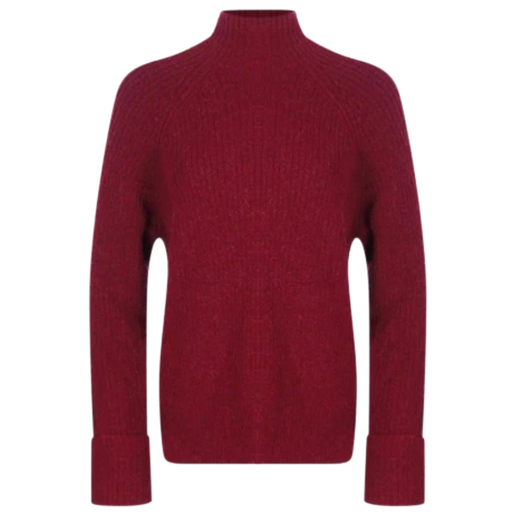 Parajumpers – Dalida red turtleneck sweater – front flat lay