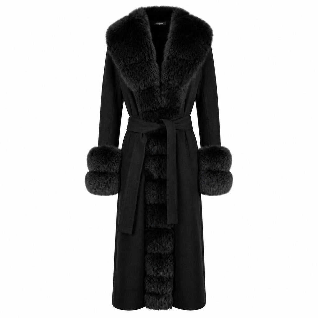 Loro Piana Tessuto Cappotto Pelliccia coat, further view