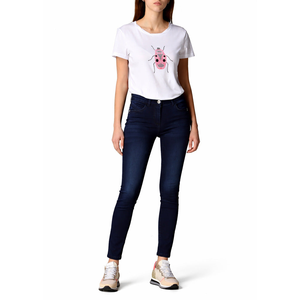 Patrizia Pepe Skinny Jeans in Dark Blue Stretch Denim