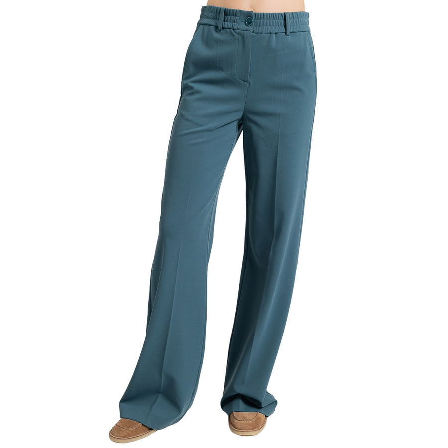 Patrizia Pepe Mineral Green Palazzo Pants