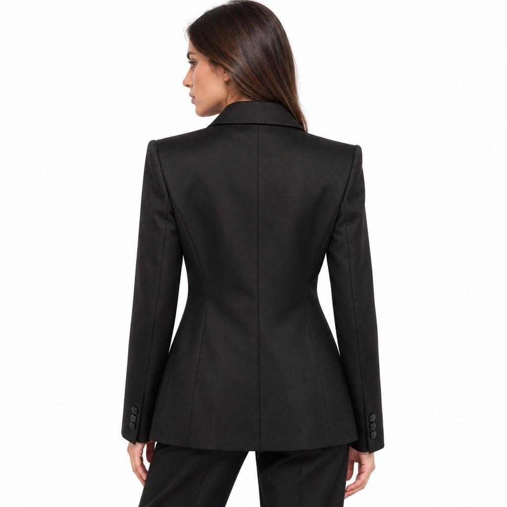 Dolce & Gabbana – black double-breasted jacket – model showing the back