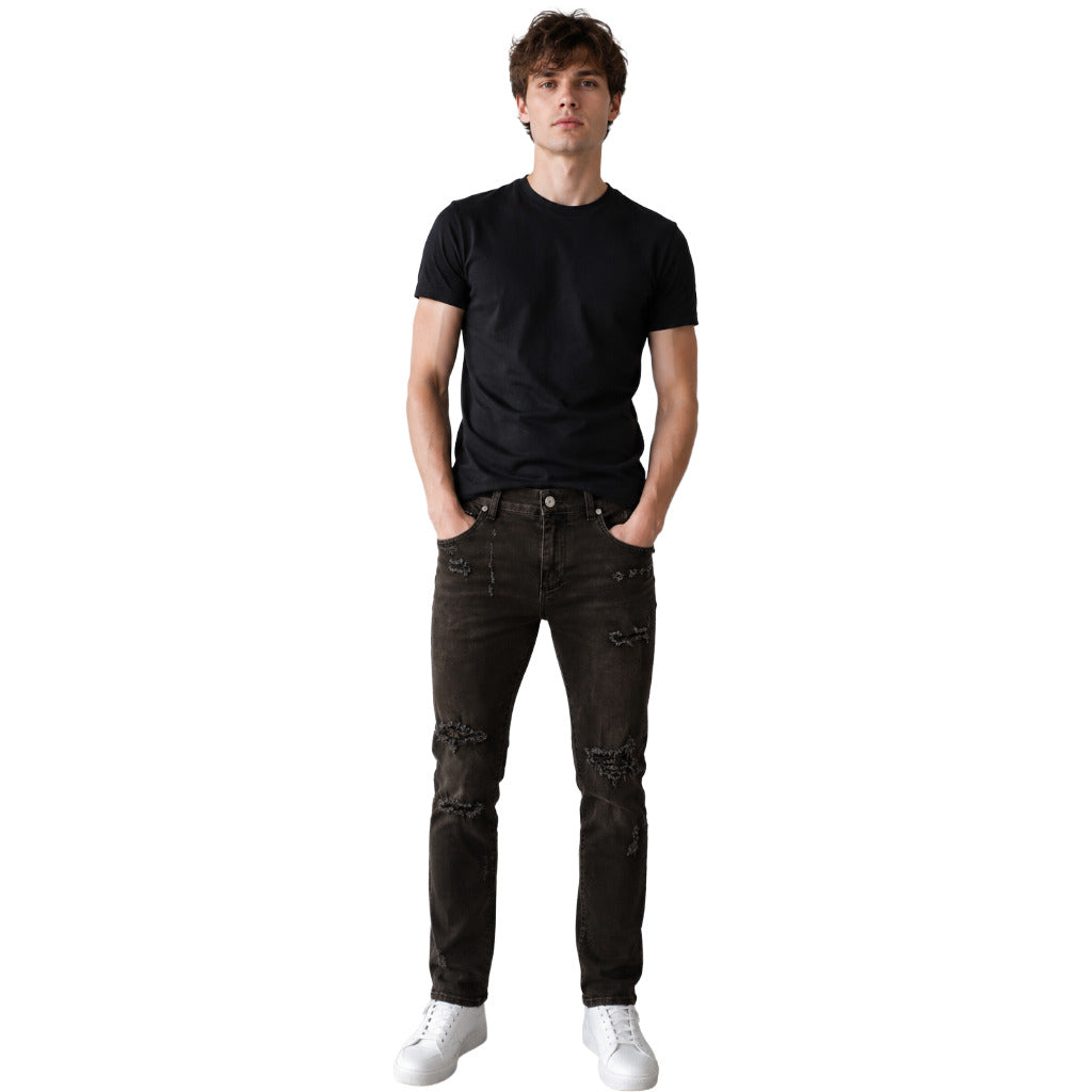 Dolce & Gabbana Skinny Ripped Jeans in Black Cotton