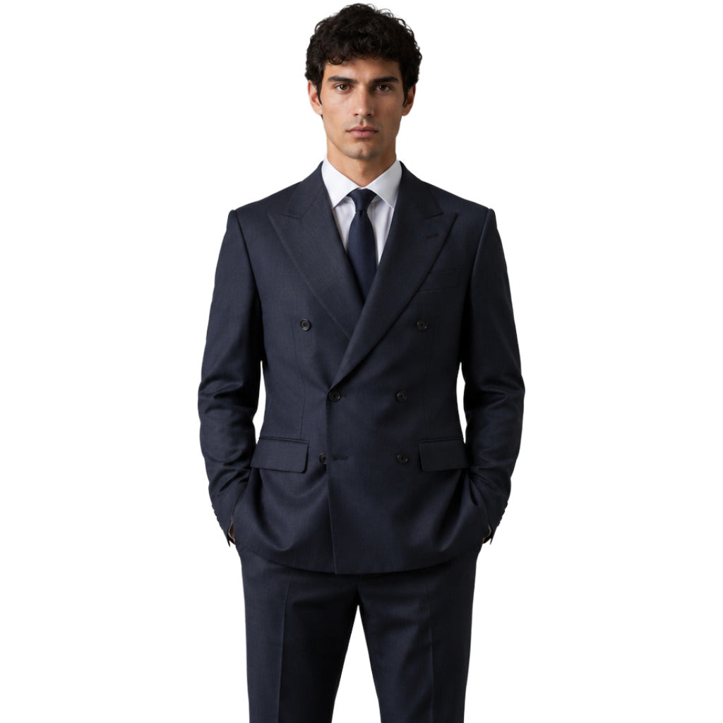 Dolce & Gabbana – Sicilia blue double-breasted jacket – front view worn by a model