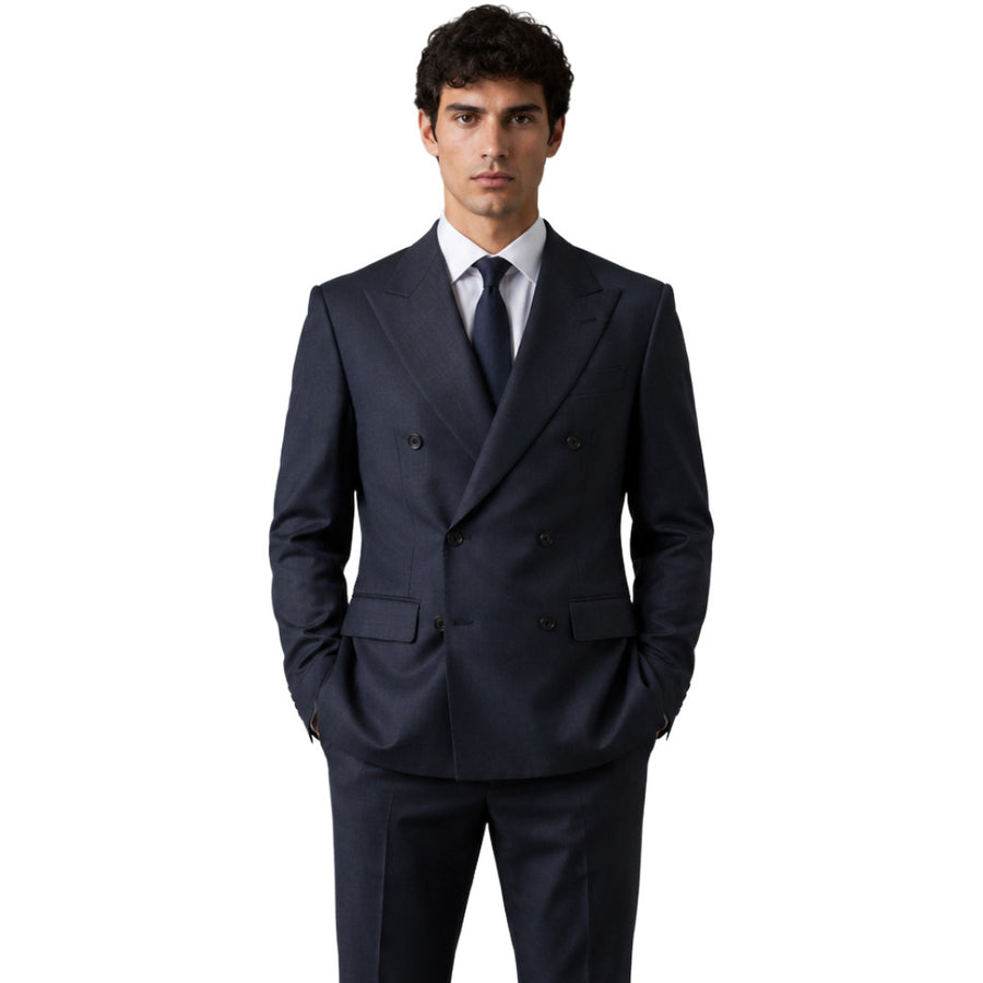 Dolce & Gabbana – Sicilia blue double-breasted jacket – front view worn by a model