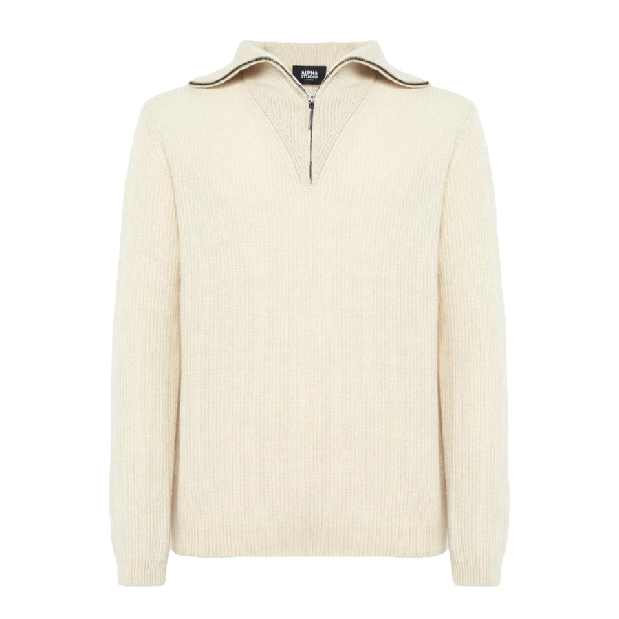 alpha studio - brioches turtleneck sweater