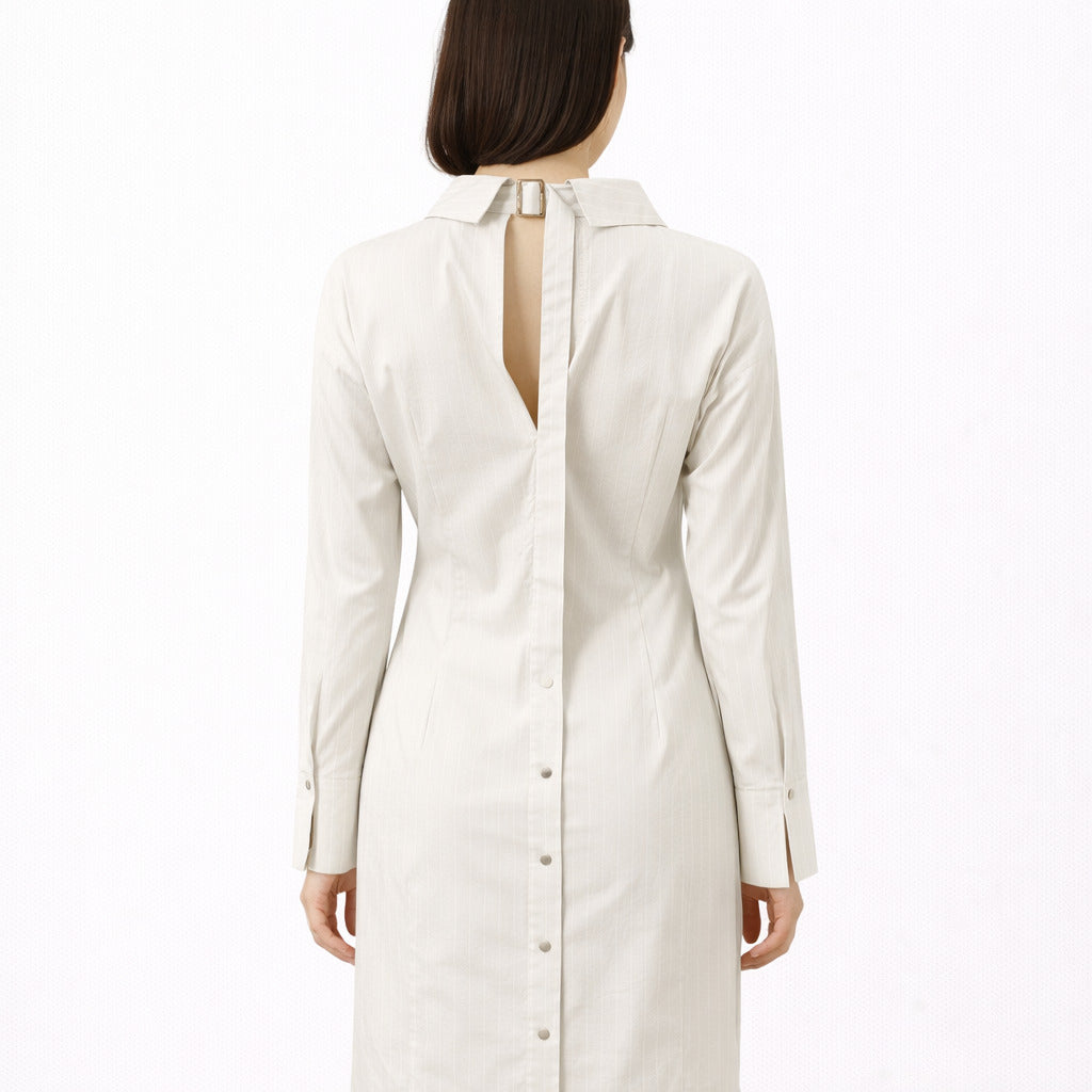 Patrizia Pepe Grey Pinstripe Dress